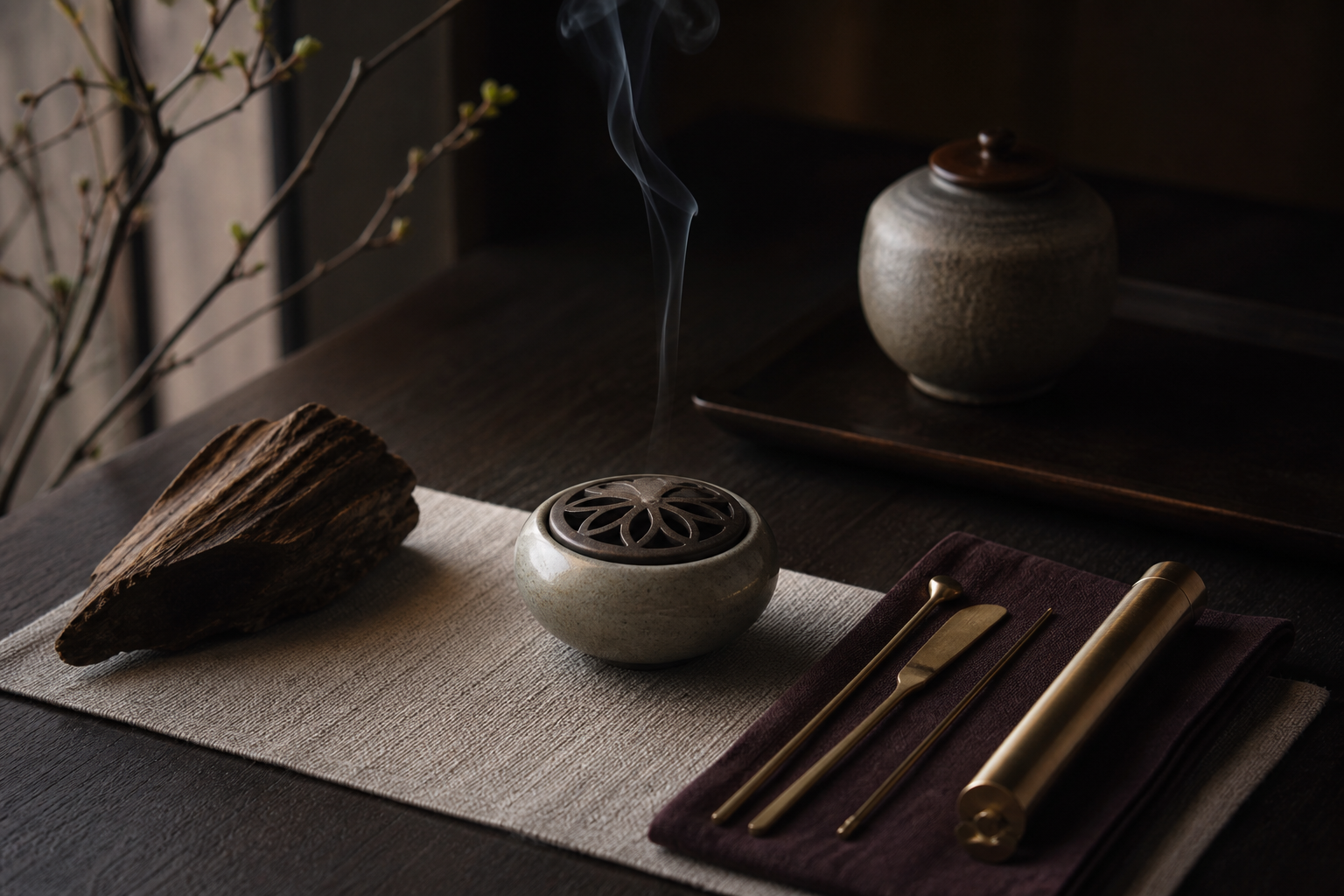線香點燃示意